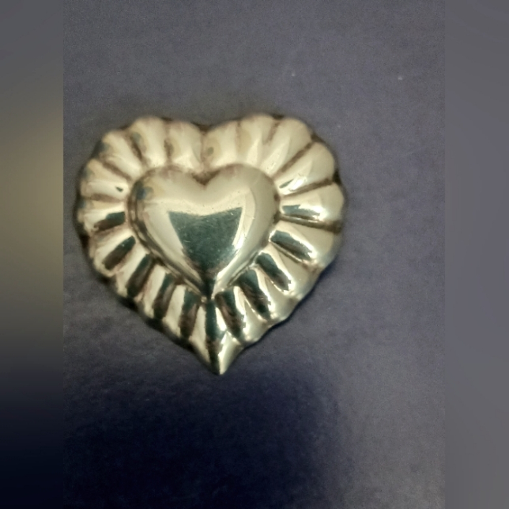 Vintage Sterling Made in Mexico Heart Pin/Pendant